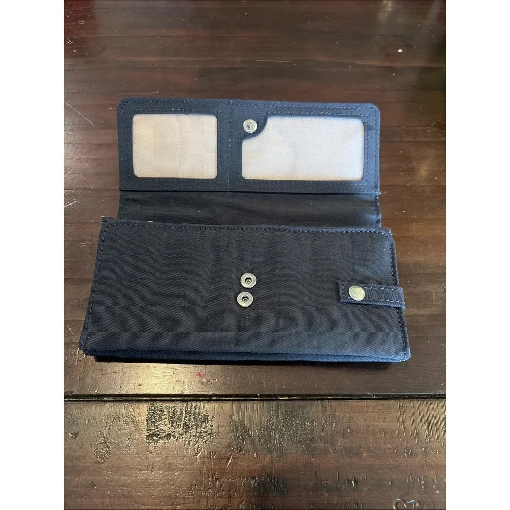 Kipling Navy Nylon Snap Tri-Fold Wallet (C6)